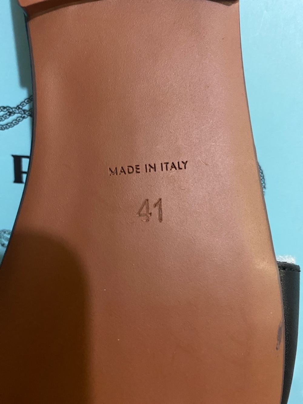 Prada Black Leather Logo Slide Sandals with Gold Emblem - Picture 5 of 11